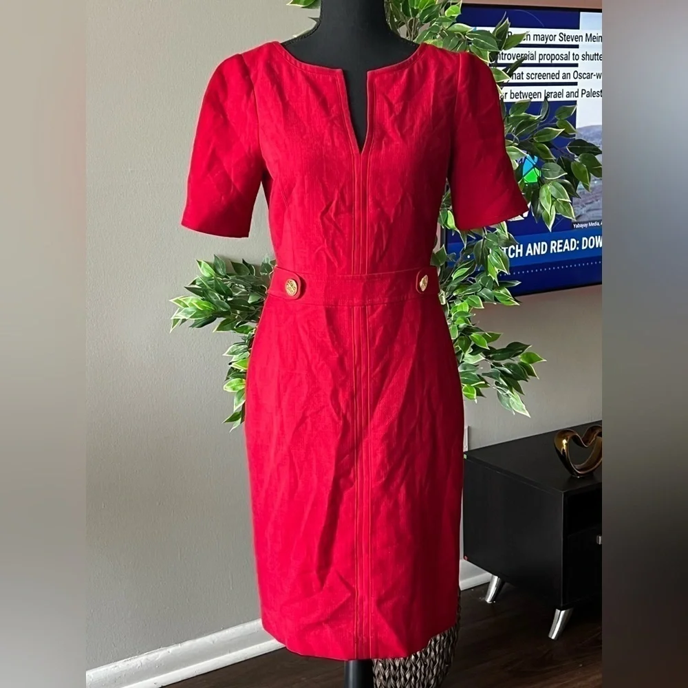 Tory Burch red knee length dress